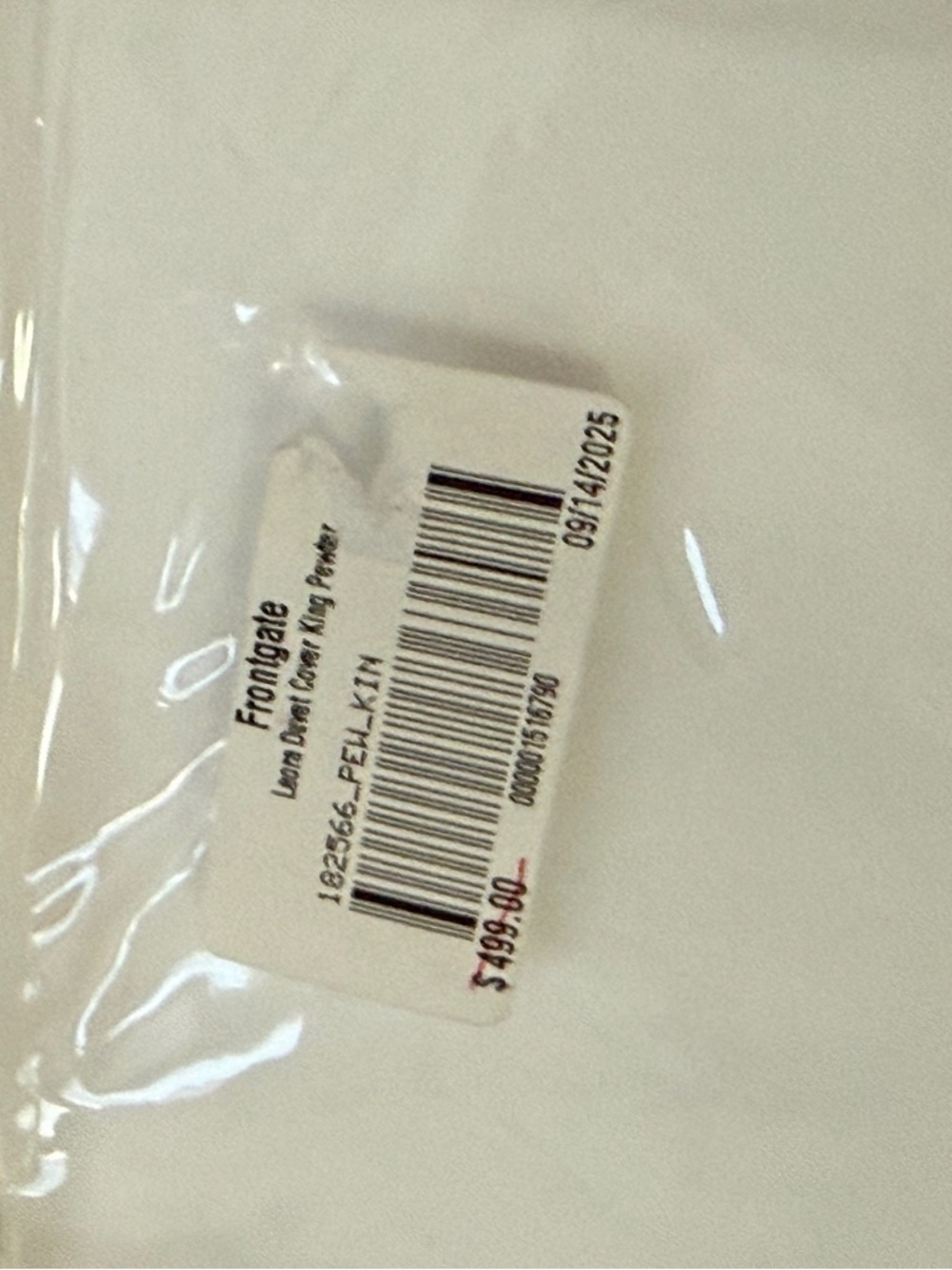 Frontgate Leora Duvet Cover - King - Pewter - NWT - Picture 8 of 15
